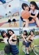 A group of young women posing for a picture with a basketball.